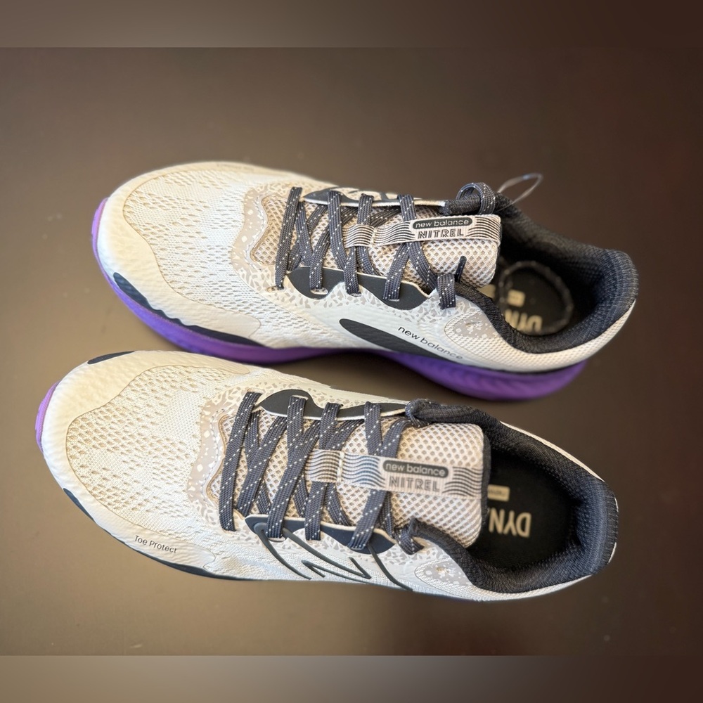New Balance Women's Grey and Purple Running Shoes - Wide - Picture 5 of 8